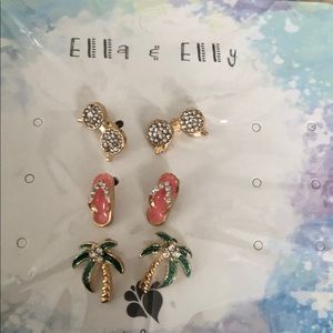 Brand new in package! Beach themed earring trio!
